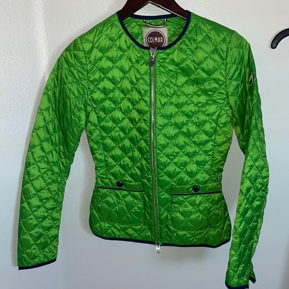 Colmar Original size 0-2 lime green quilted jacket